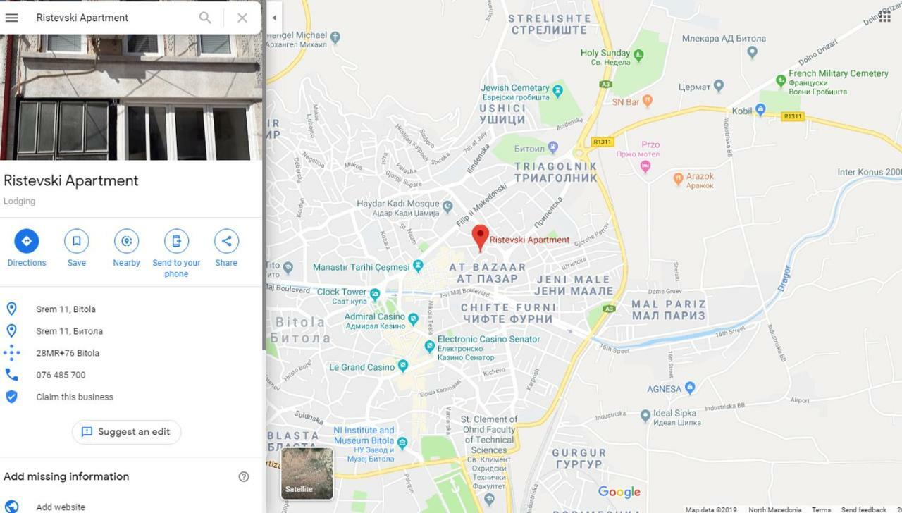 Ristevski Apartment Bitola Eksteriør bilde